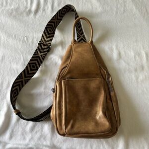 Brown Leather Sling Bag
